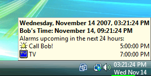 Check the time in selected time zones in the clock tooltip. 1st Clock lets you view time in selected time zones when you hover your mouse over the tray clock.