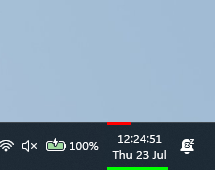 1st Clock Classic running on the Windows 11 taskbar